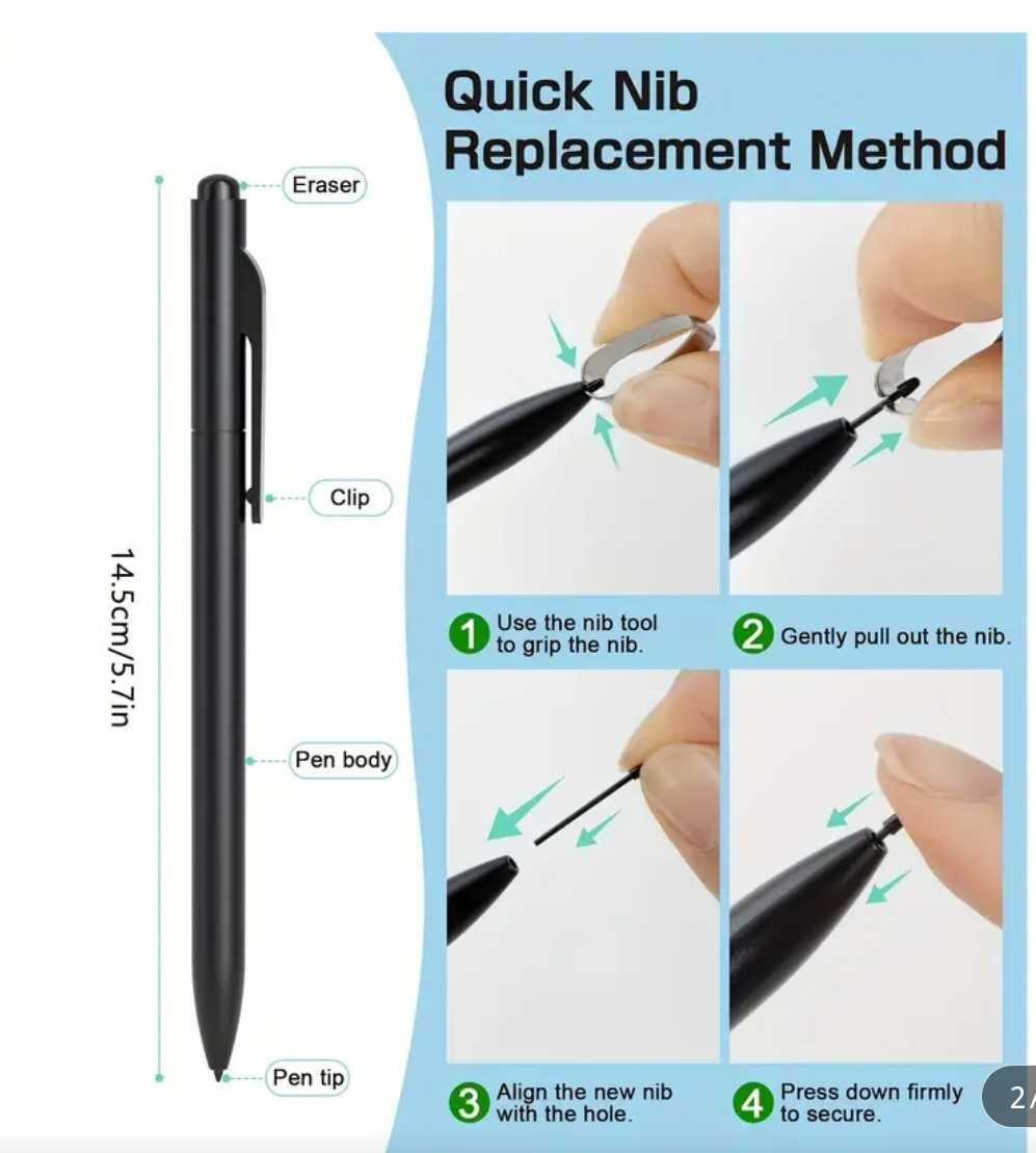 Stylus pen pentru Remarkable 2/Remarkable2 cu 5 varfuri de rezerva