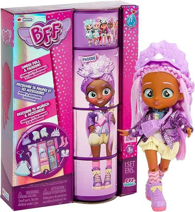 IMC Кукла BFF Cry Babies Фийби Ханна Шанън с дрехи и аксесоари 5 вида