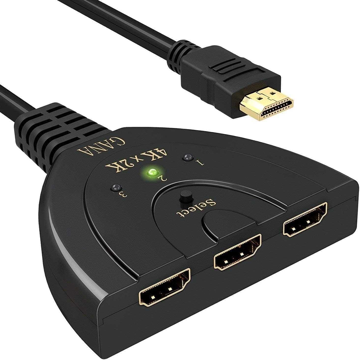 Comutator Switch Splitter HDMI GANA 4K 3 IN 1 OUT,3D Full HD 4K 1080P