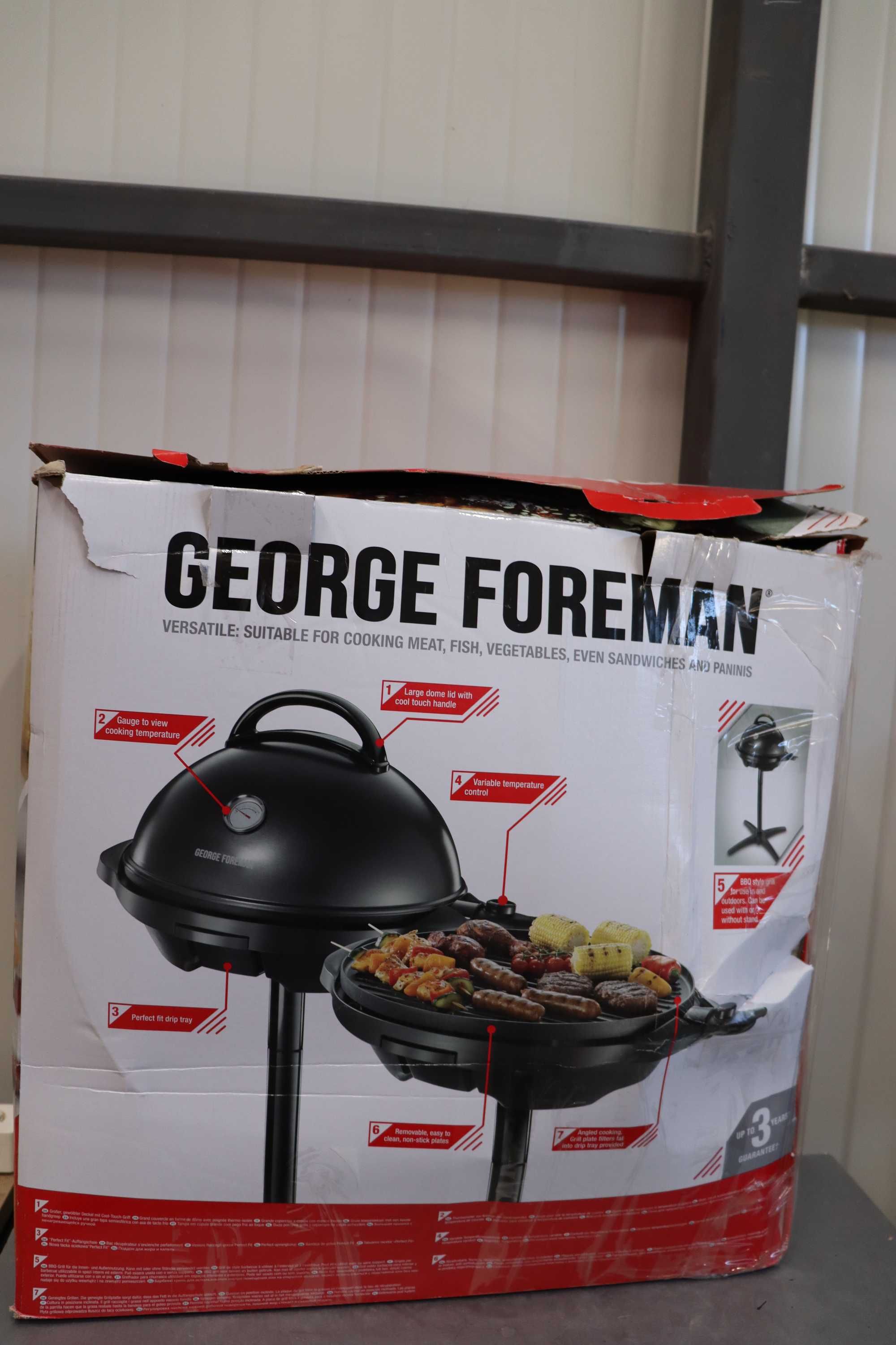 George Foreman Грил за вътрешна и външна употреба, барбекю 2400W