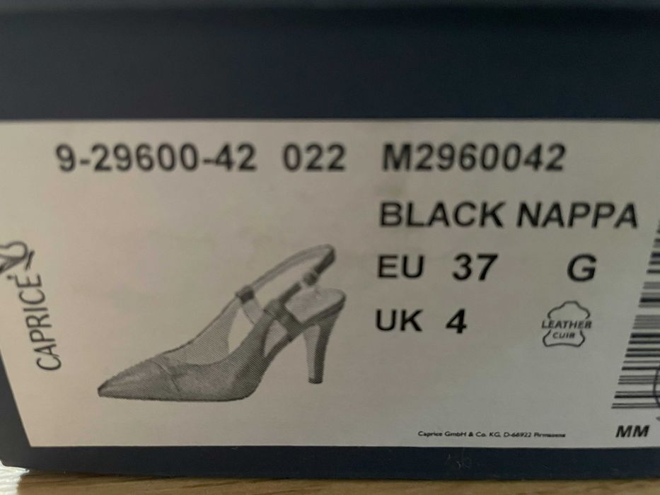 Sandale Caprice, culoare negru, piele, NOI