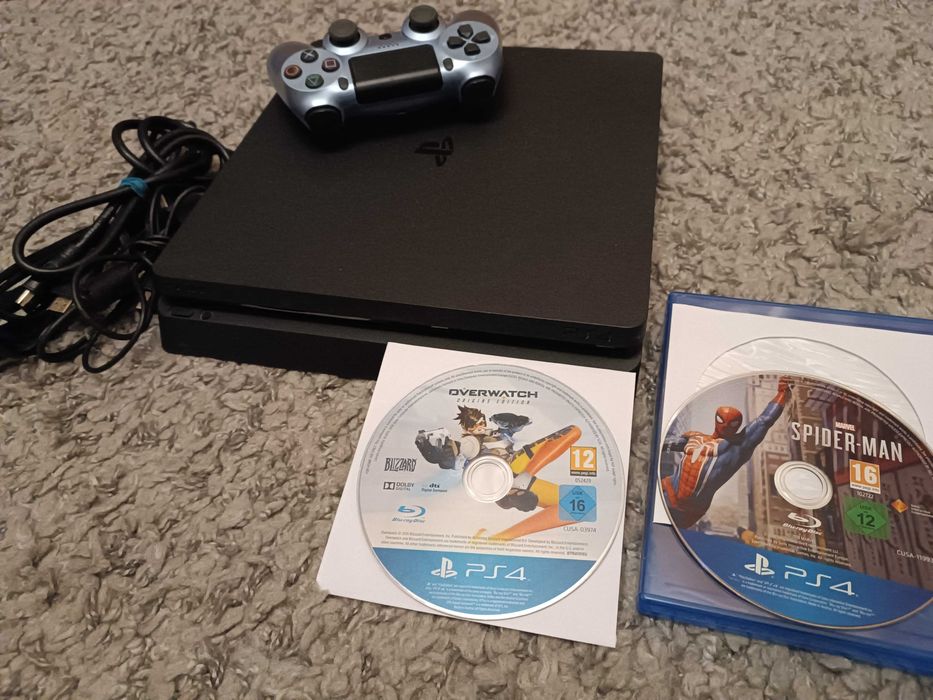 Playstation 4, Sony PS4, PS 4 slim, 1 Tb memorie + 2 jocuri Spiderman