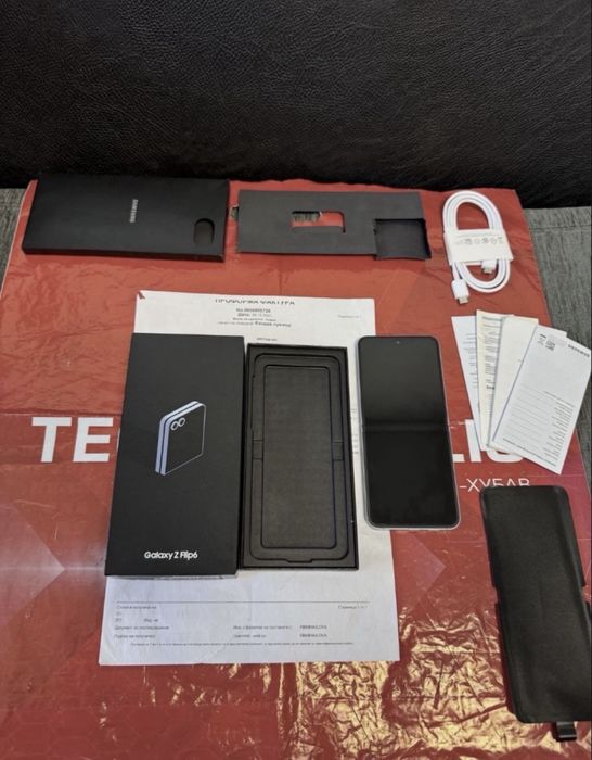 КАТО НОВ 512GB Samsung Z Flip 6 Технополис Гаранция 2026 Blue / Син