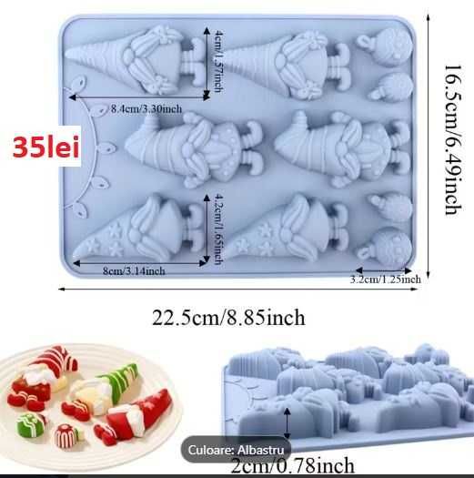 Matrite din Silicon pentru Craciun part 2 – wax melts