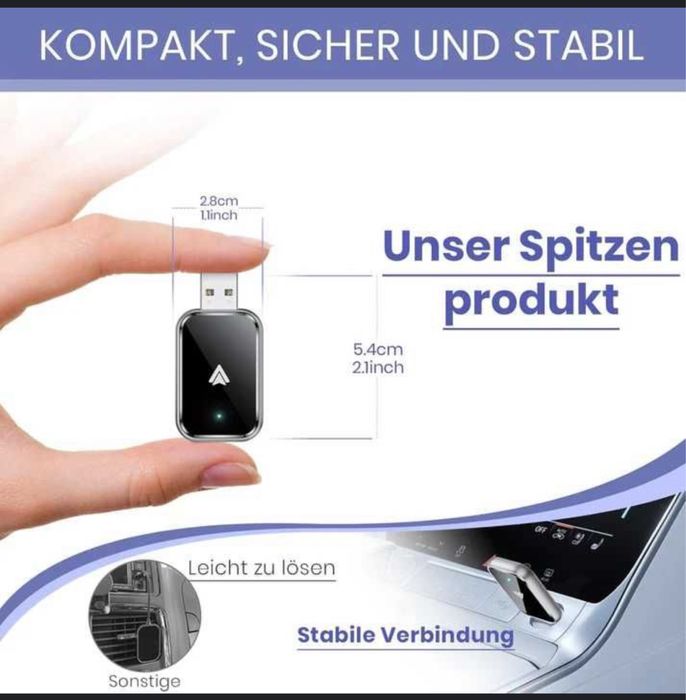 Adaptor auto wireless AIZEO Android / CarPlay iOS iPhone,navigatie