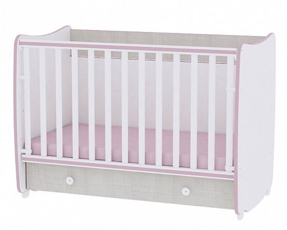 Бебешка кошара LORELLI Dream 60/120 бяло-розова с Матрак Детско Лего