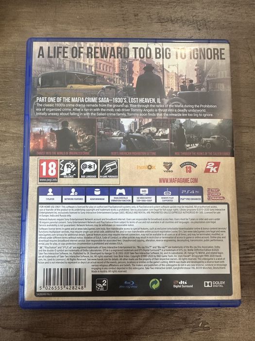 Joc Mafia Definitive Edition PS4