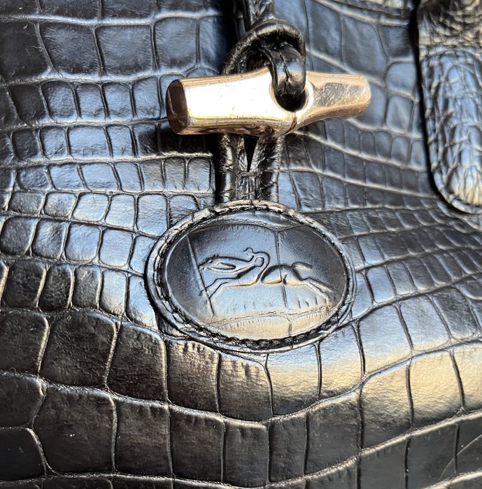 Geantă Longchamp piele de crocodil