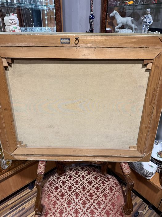 стара красива картина маслени бои платно автор