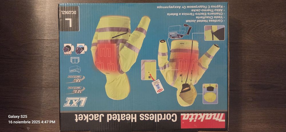 Makita  Jacheta cu incalzire compatibila cu acumulatori 18V si 14.4V L