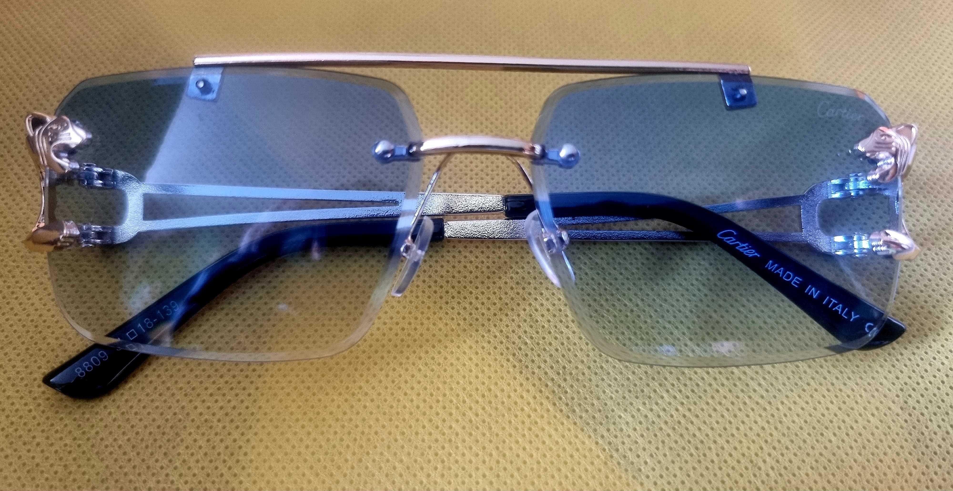 Ochelarii de soare Cartier lentile  albastre, transport gratuit
