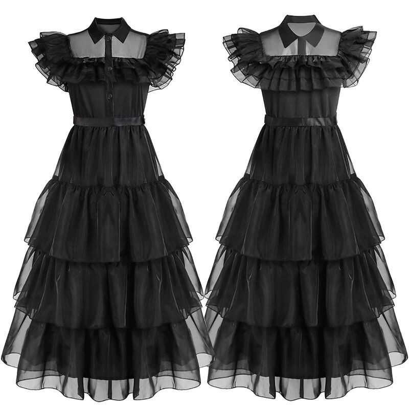 Costum rochie Wednesday Adams NOUA