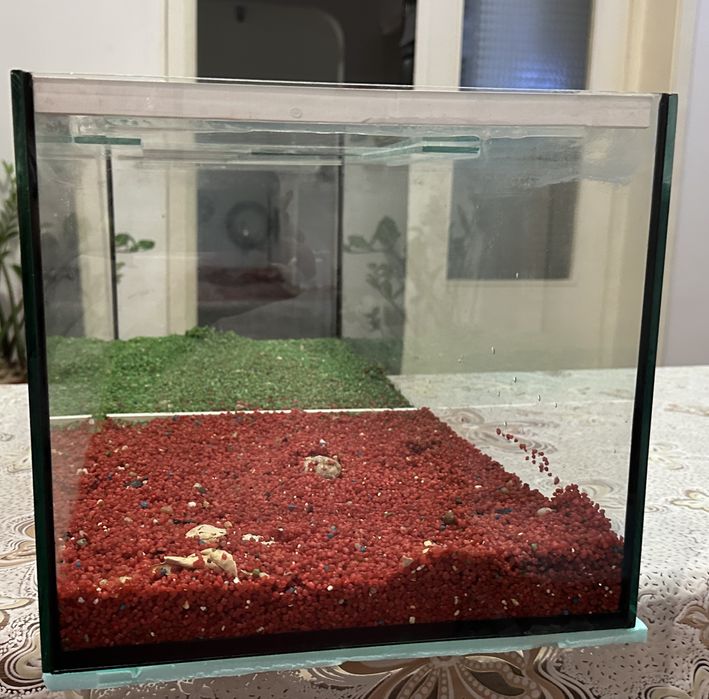 Аквариум 65 л. С грунд към него помпа и нагревател