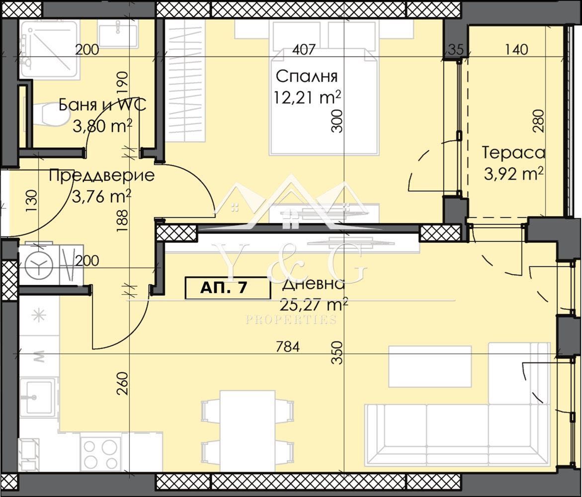 Продава се Двустаен апартамент в Пловдив, Тракия - 68 кв.м за 915 €/кв.м - Снимка #1