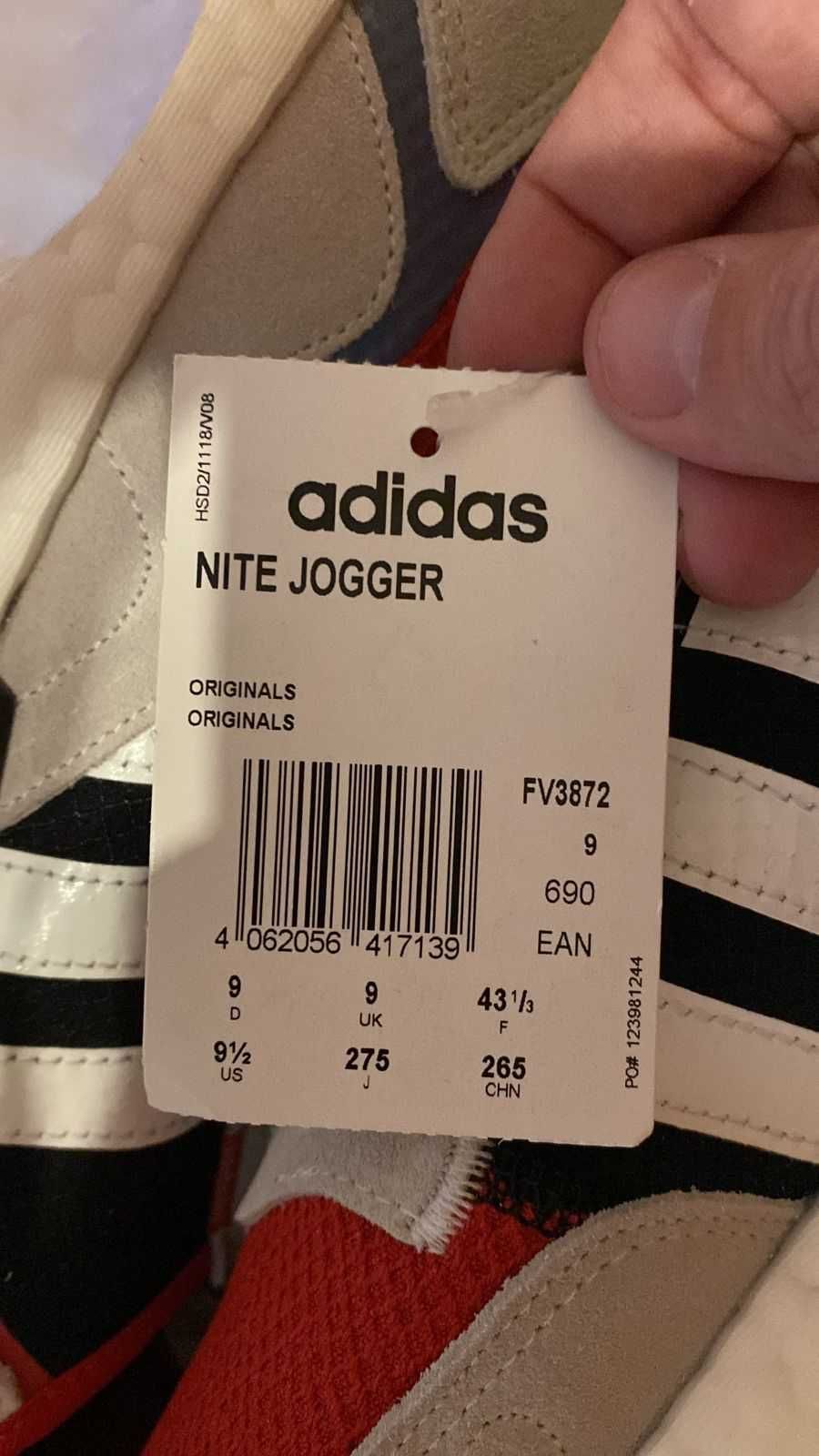 Adidas Nite Jogger Originals. новые  9,5 US, 9 UK, 27,5 см