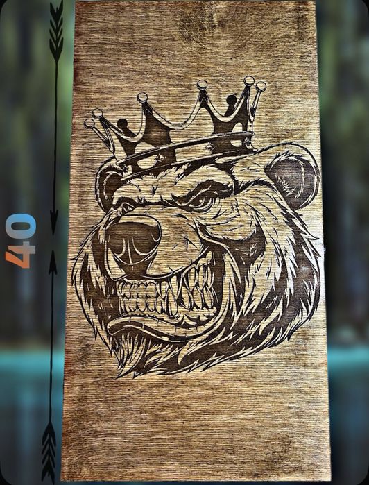 Нарды деревянные с лазерным рисунком.