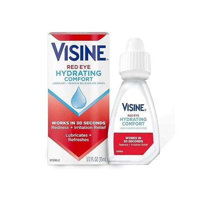 Visine Red Eye Hydrating Comfort, снимающие покраснения и смазывающие