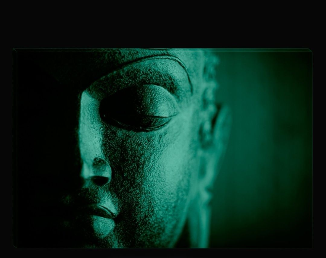 Tablou Buddha luminos in intuneric