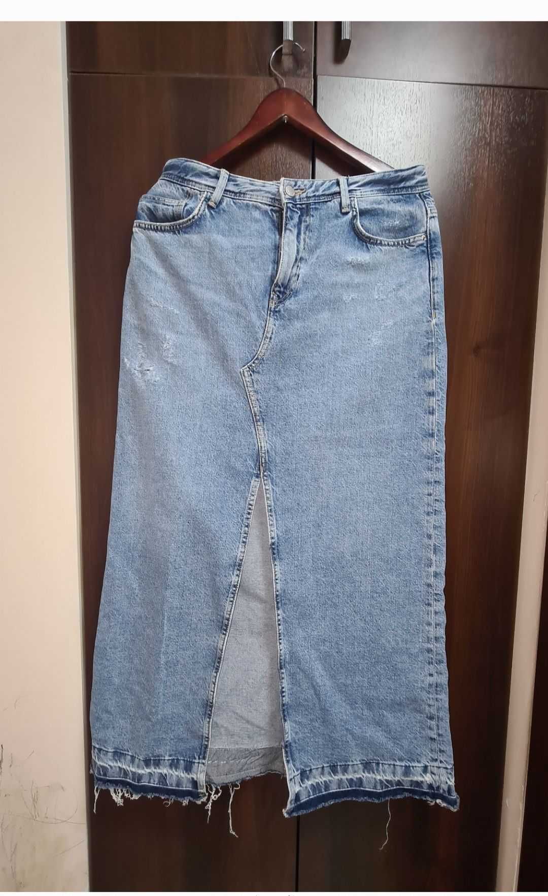 юбка джинсовая зара