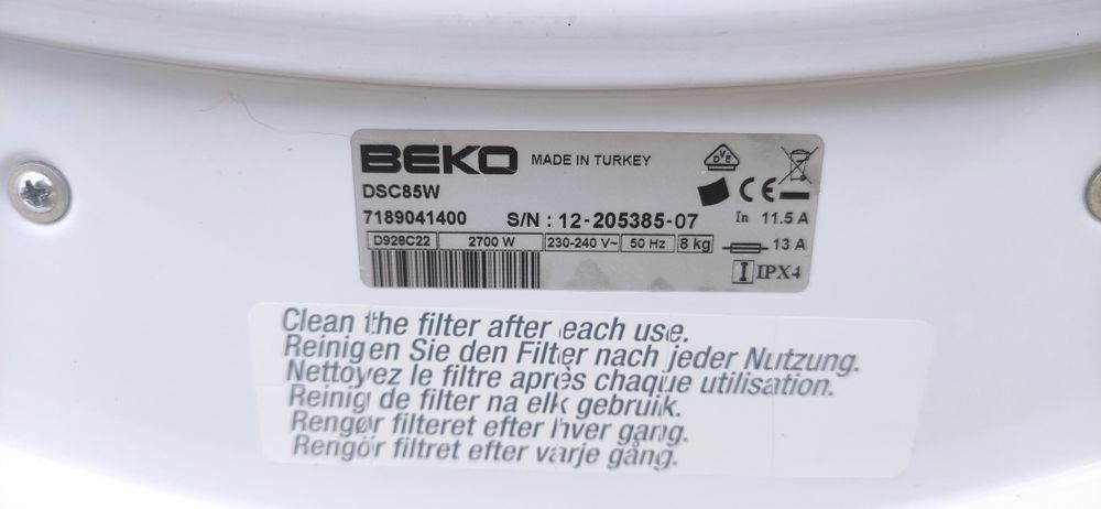 Сушиля BEKO 8 кг