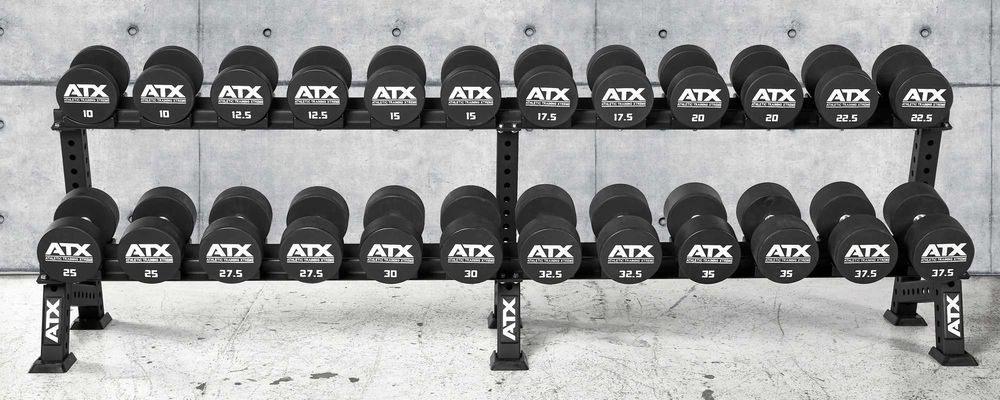 Стойка за Дъмбели / Стелаж за Гири / Двуредова Поставка / Фитнес