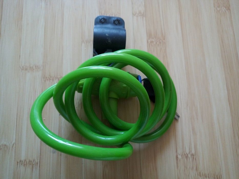 Antifurt tip spirala, verde, pt tija de sa