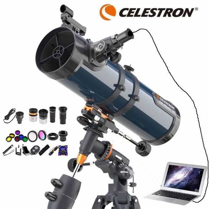 Мощный Астрономический ТЕЛЕСКОП Celestron Astro Master 130EQ 1300 крат