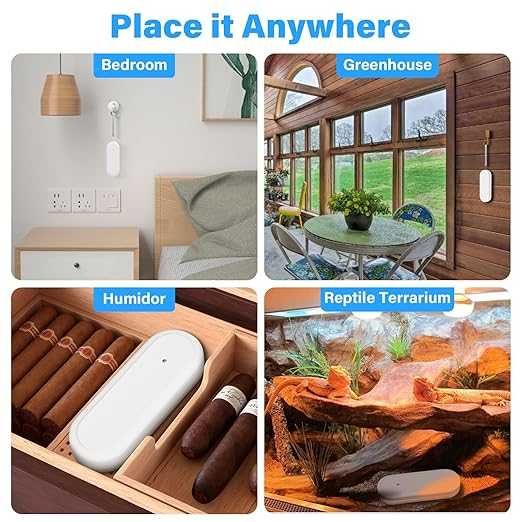 Onherm WiFi Комплект от 4 термохигрометъра с Hub mini, IP65