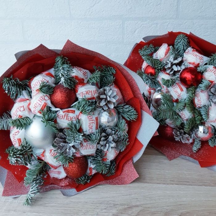 Сладкий букет из конфет