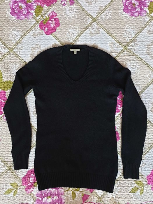 Pulover negru casmir Uniqlo