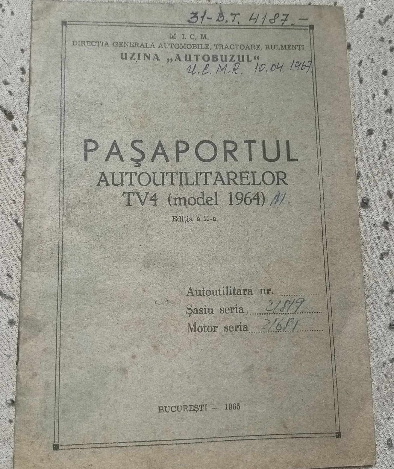 Pașaportul autoutilitarelor