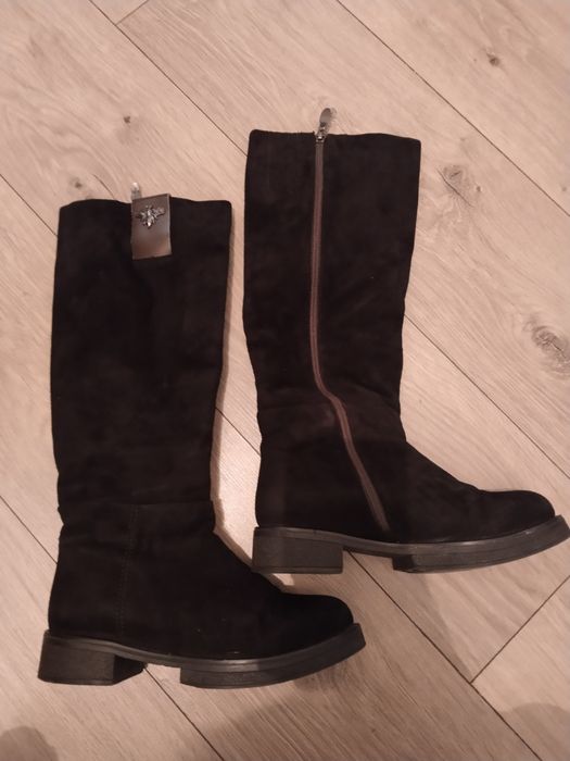 Сапоги зимние,замшевые