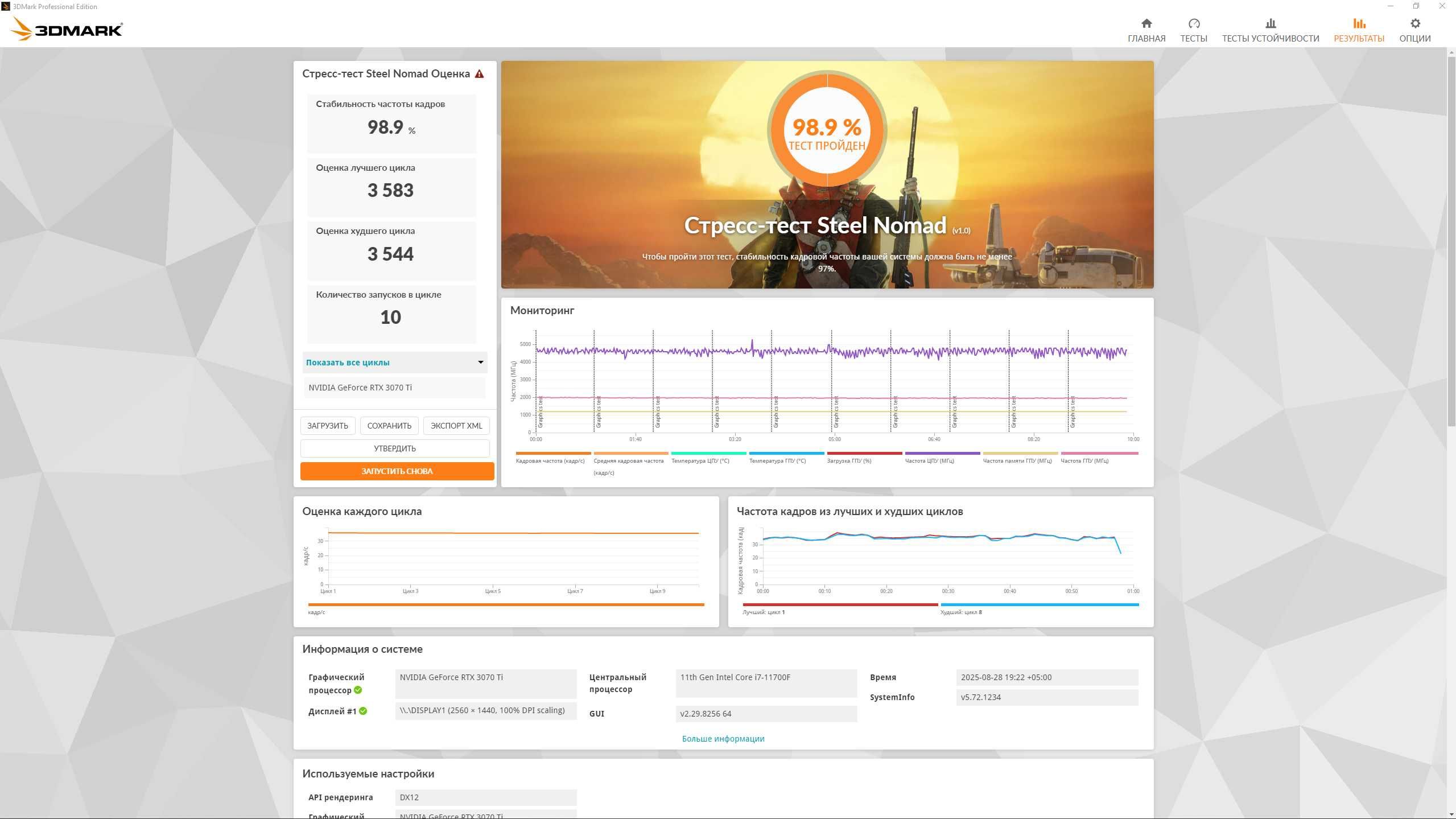Gigabyte AORUS GeForce RTX 3070 Ti MASTER 8G + тест 3DMark