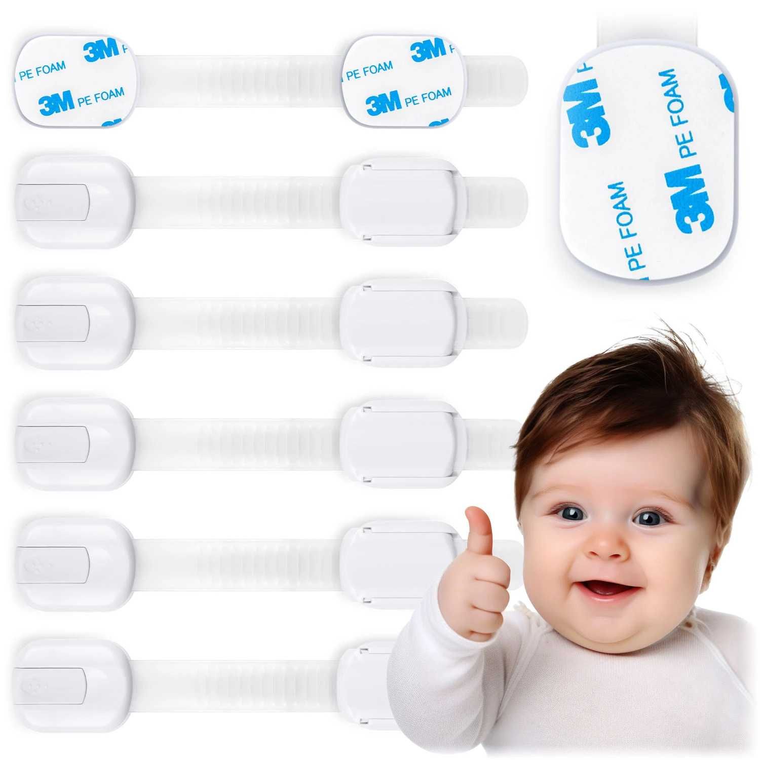 Комплект бебешки предпазители за шкаф - 19 см