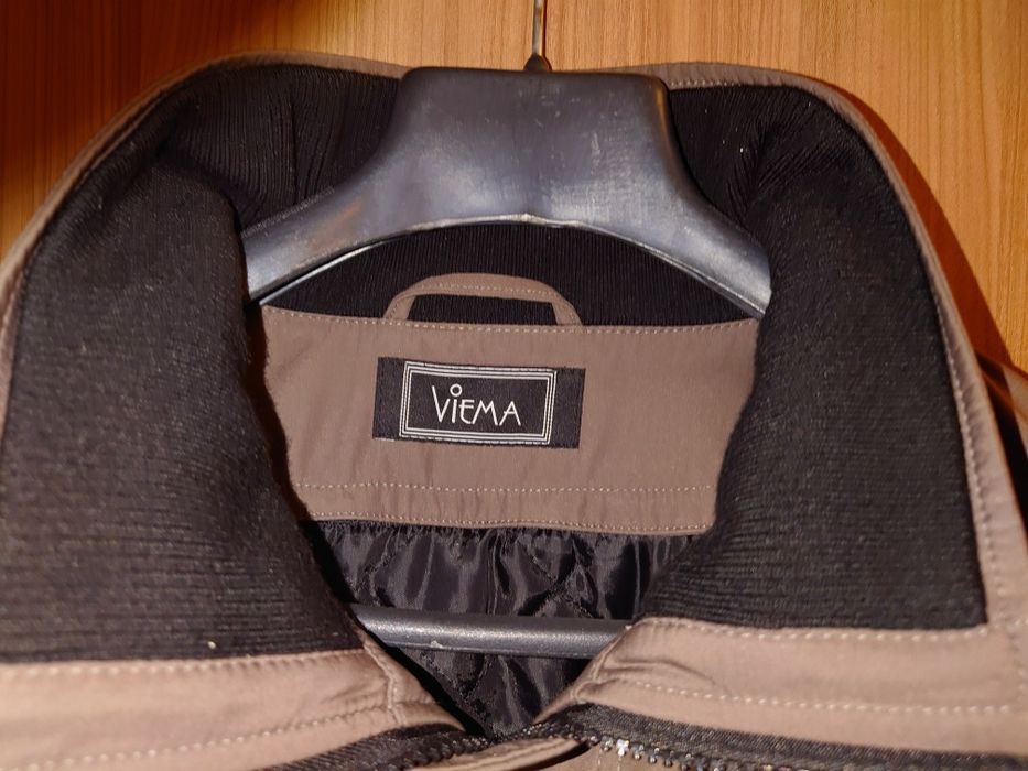 Сиво мъжко палто 4XL с махаща се подплата