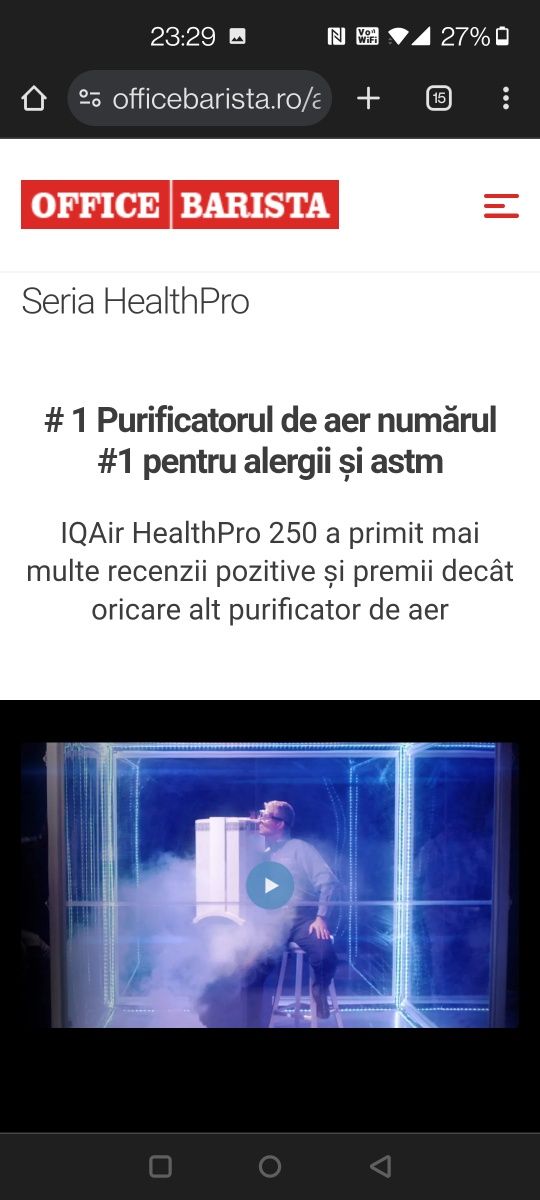 Purificator aer IqAir Healthpro 250
