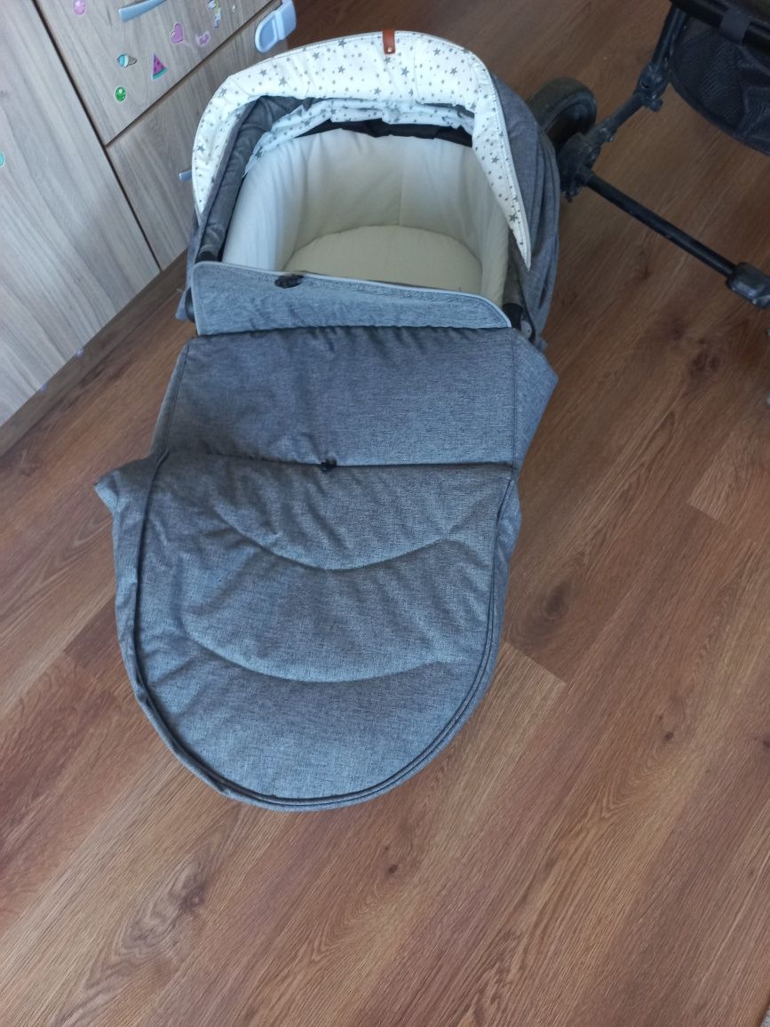 Бебешка количка 2 в 1 , Lorelli Crysta grey