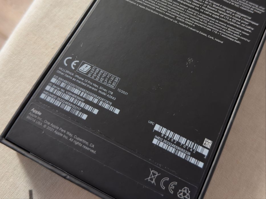 Iphone 13 Pro Max 1TB Silver/ Neverlocked/ Perfect functional