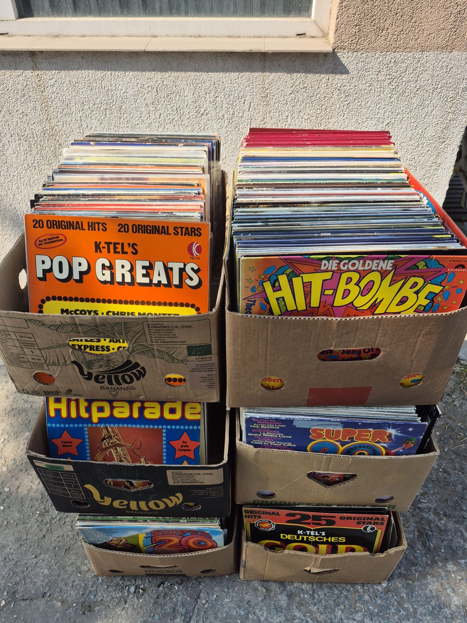 Vând Lot 2000 Discuri Vinil colectie muzica usoara mixta straina
