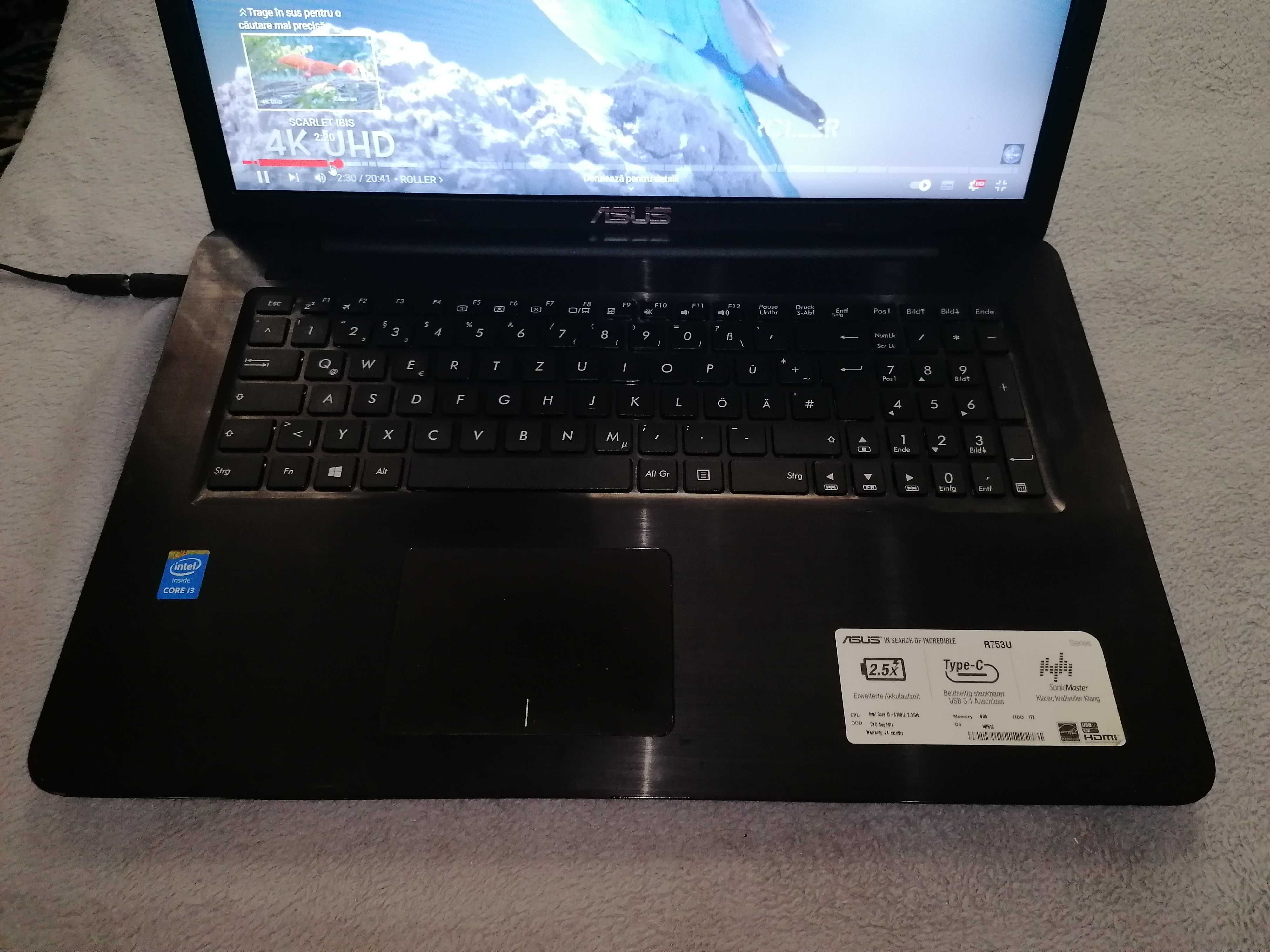 Laptop Asus Intel i3-6100U  17.3 Inch