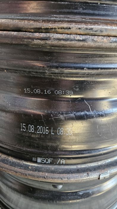 Jante oțel ( tablă ) 5x112 R17, originale VW cu capace, Tiguan, Skoda