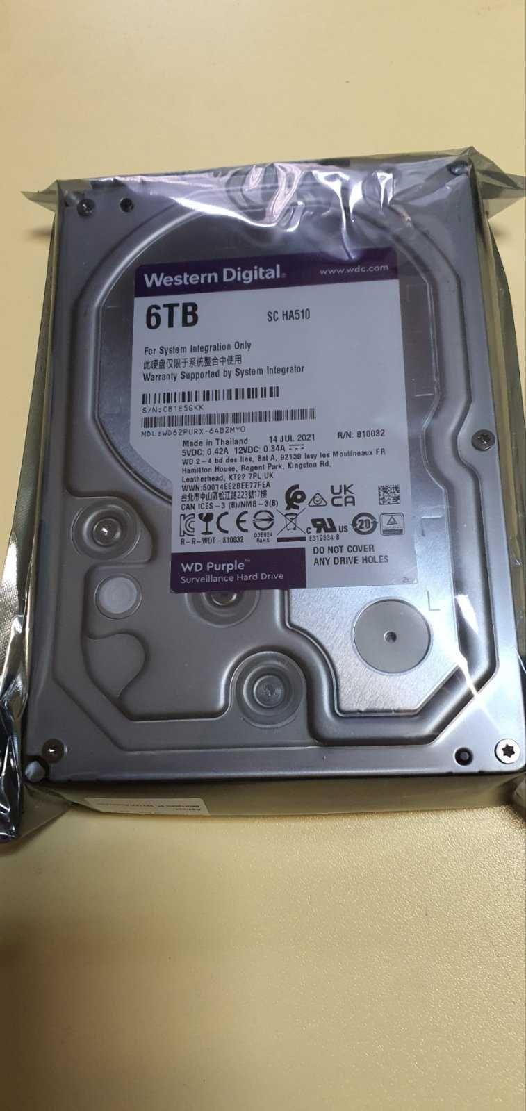 6TB хард диск WD Purple чисто нов