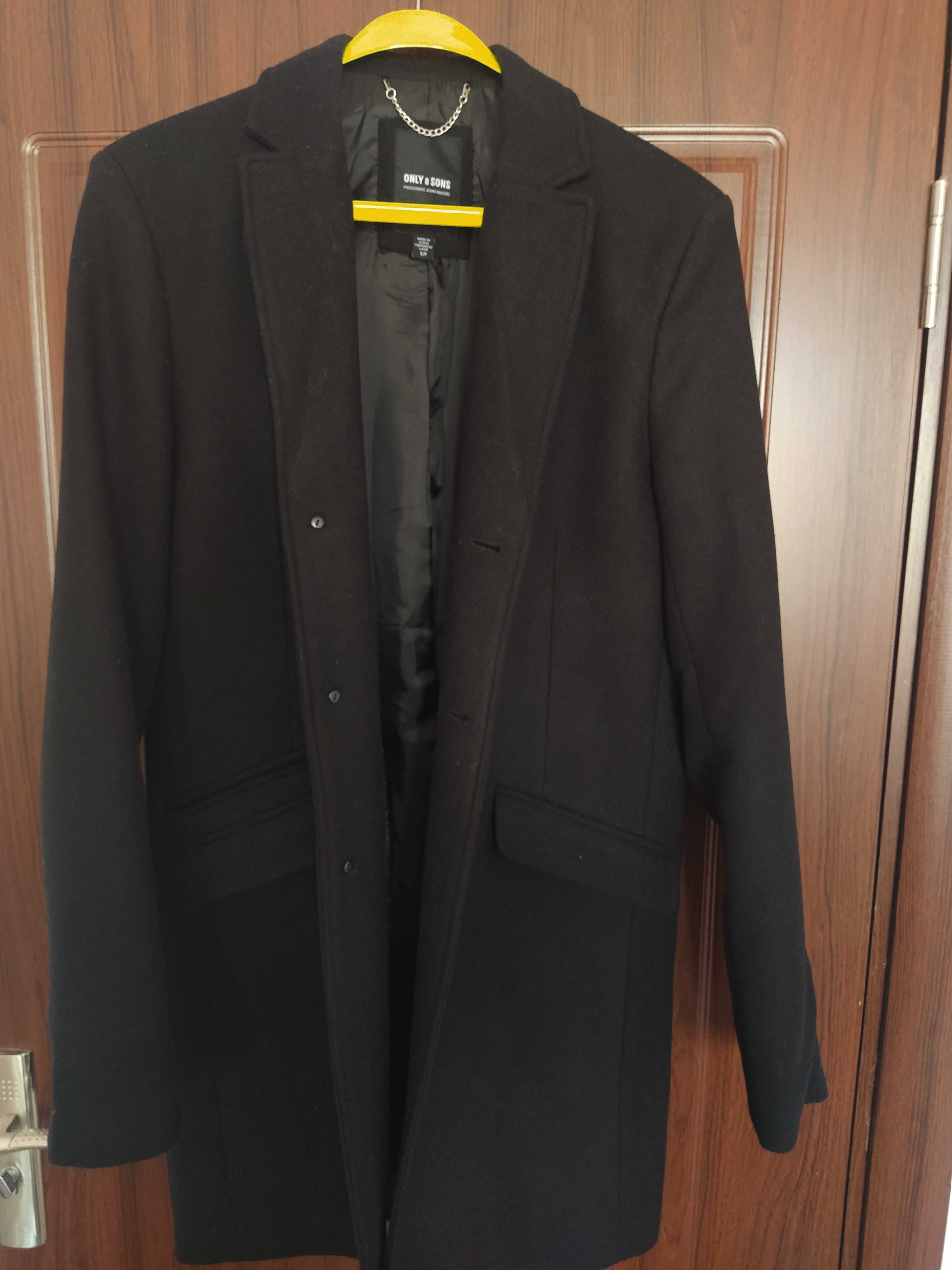 Мъжко Преходно Палто - Only & Sons  'JULIAN SOLID WOOL COAT'