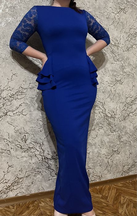 Продам платье вечернее, синее