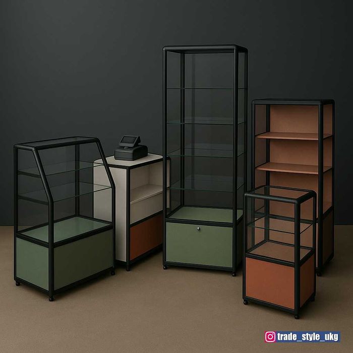 Витрины для магазина, полки, стеллажи, торговое оборудование