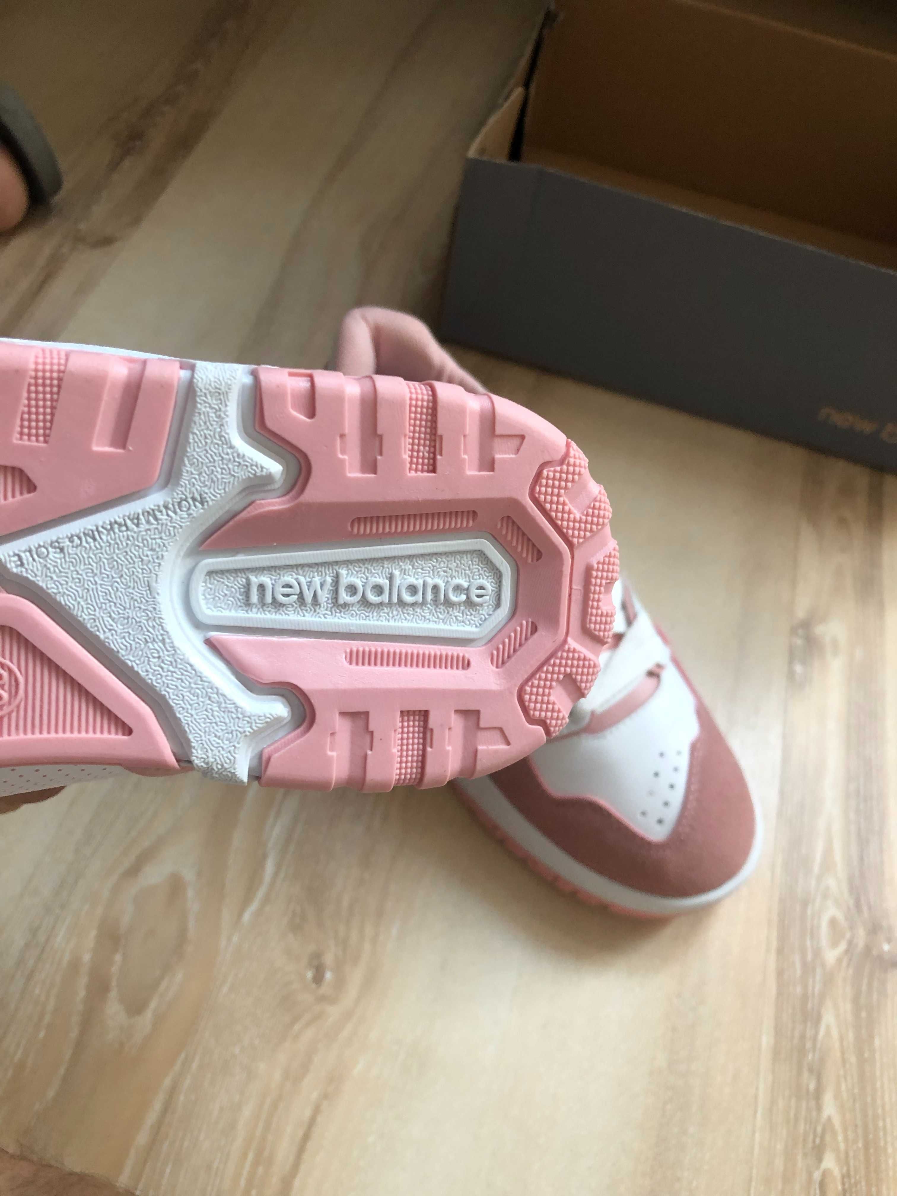 Нови дамски маратонки New Balance, номер 38, бели с розово