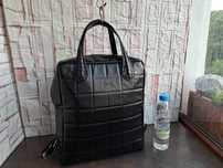 раница O bag,черна кожена чанта,о баг