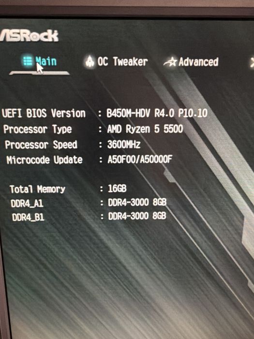 Kit Placa Baza B450M Procesor Ryzen 5 5500 si 16GRam D4 3000mhz