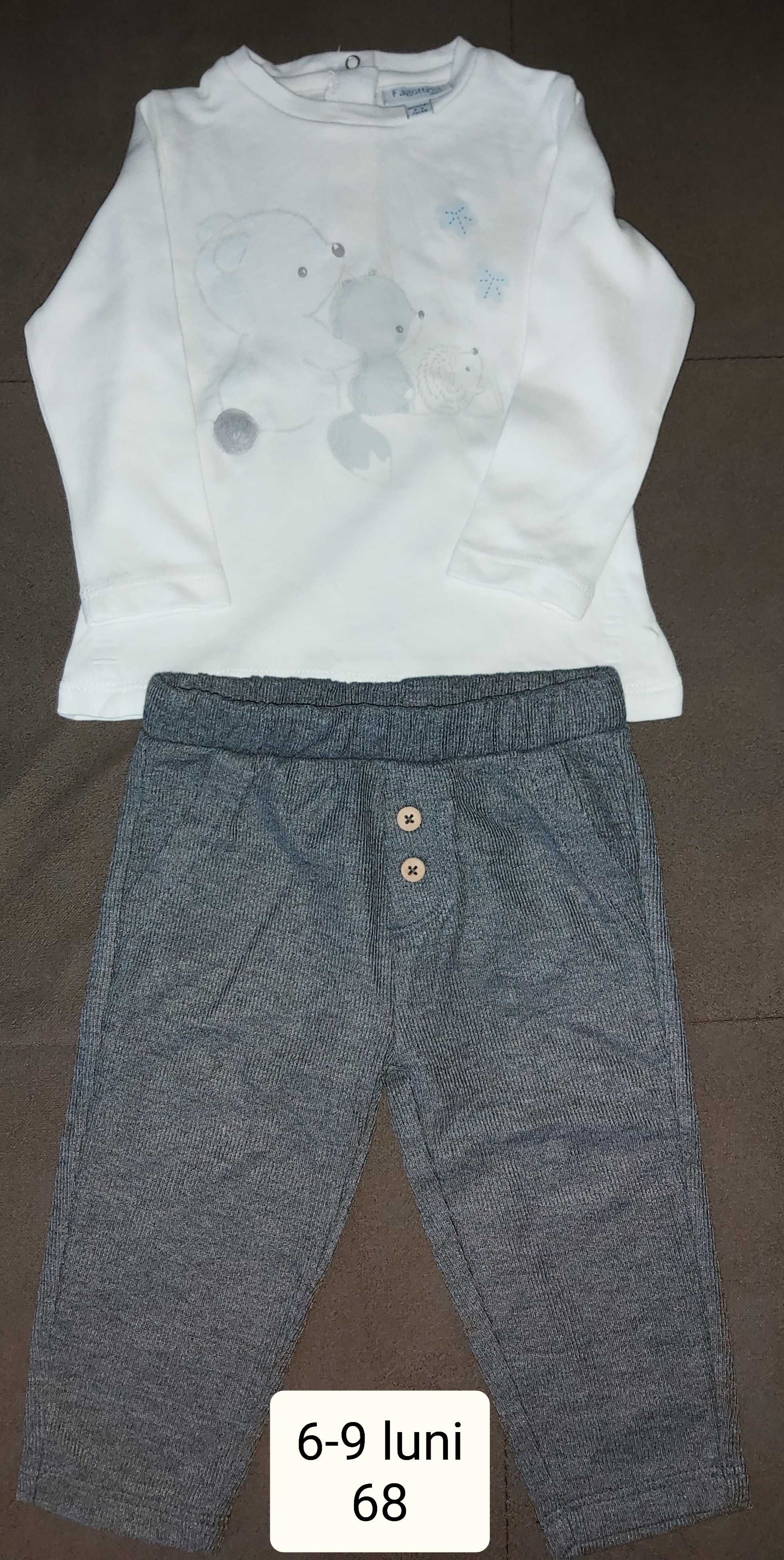 + CADOU!! Set bluza si pantaloni pentru bebe, marca Fagottino