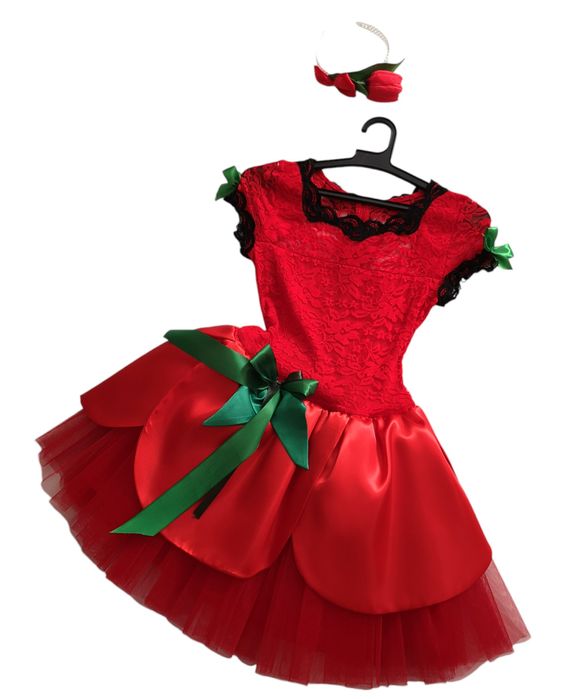 Rochiță floare lalea trandafir costum teatru carnaval rochiță ocazie